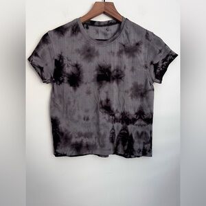 Lululemon athletica Swiftly Breathe Top Tee Shirt Short Sleeve Tie Dye grey Sz 6